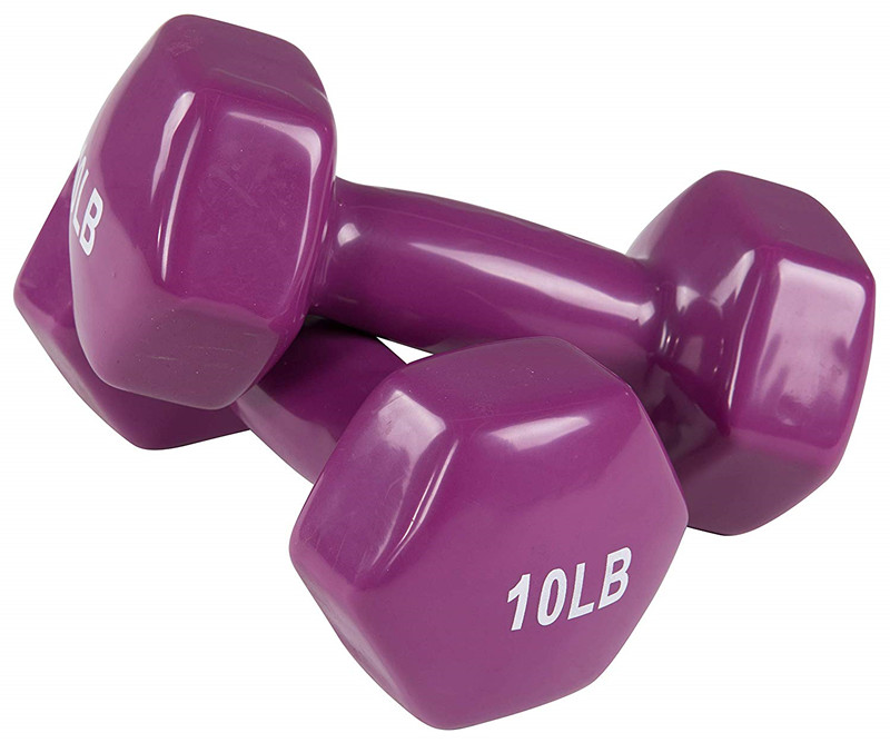 High quality Multicolor rubber coated hex dumbbell for wholesale