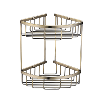 Double Corner Chrome Shower Basket