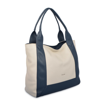 Sac à main en cuir crème butter grand sac hobo moderne