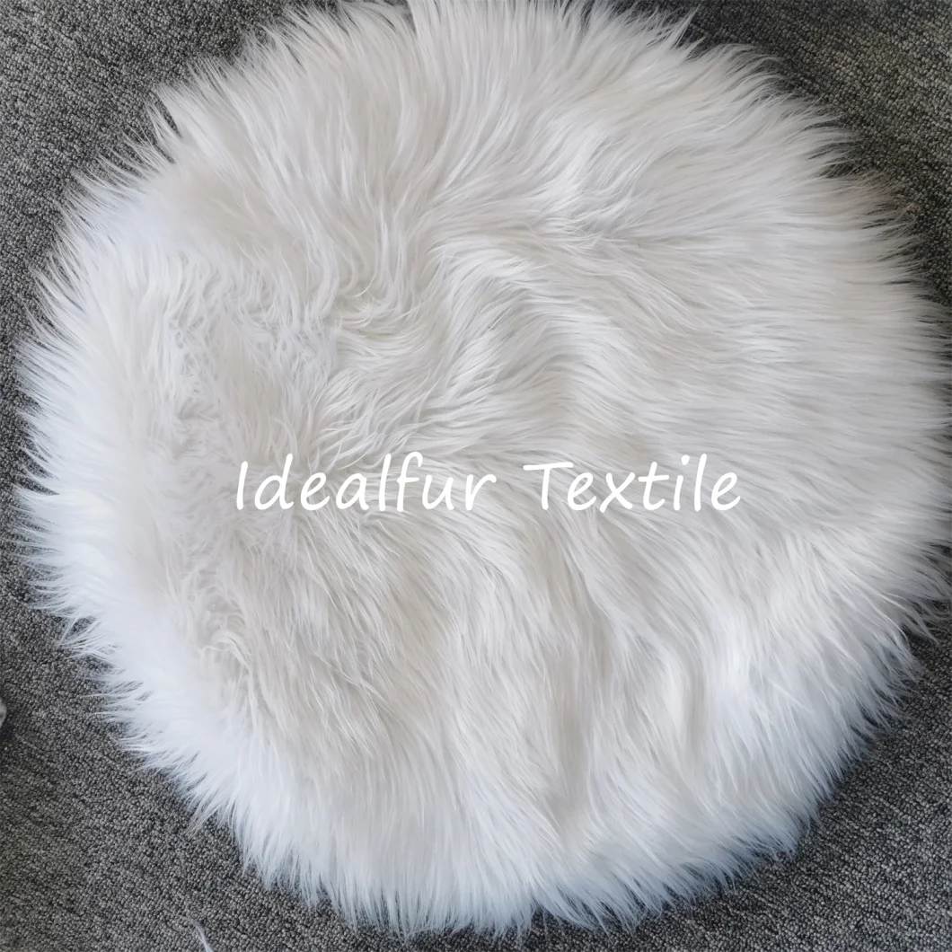 White Long Pile Fur for Carpet