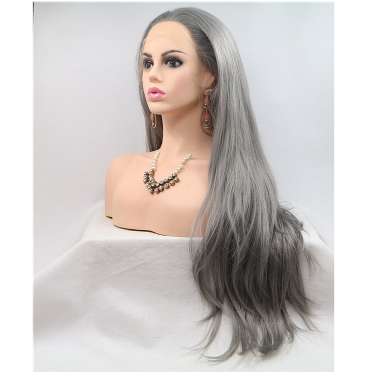 Highlight Colored Synthetic Hair Closure Wig Vendors Transparent Lace Wigs