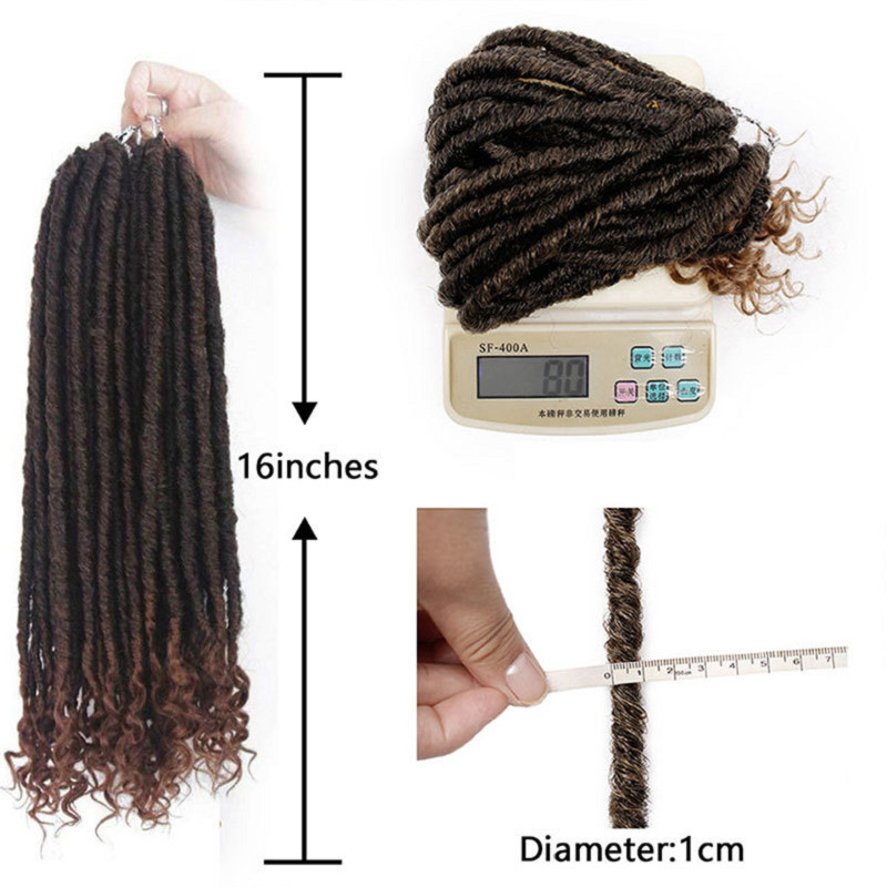 Crochet Hair Faux Locs Curly Ends Goddess Faux Locs Braids Synthetic Hair Extension