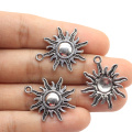 Wholesale Alloy Sunlight Charms Metallic Sunshine Pendants Ornament Accessories Earring Necklace Jewelry Findings