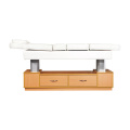 White Electric Wood Facial Bed With Storage