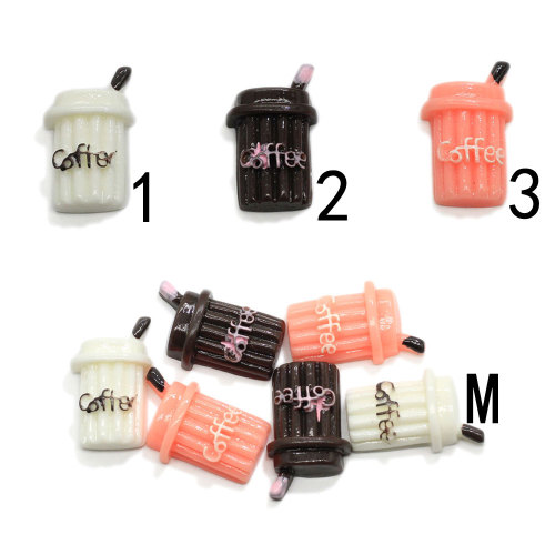 Wholesale Coffee Designs Resin Cabochon Novelty Earring Pendant Accessory Funny Little Sticker