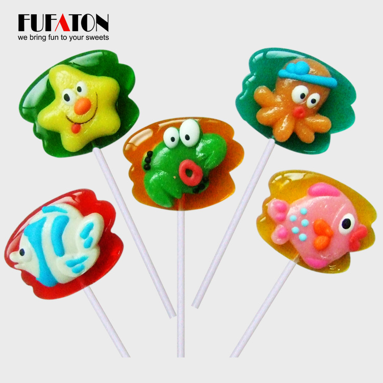 Factory direct sale decorated Cartoon insect shaped lollipop candy