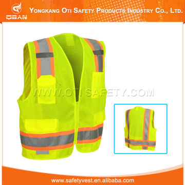 top quality vest with silver reflective tape