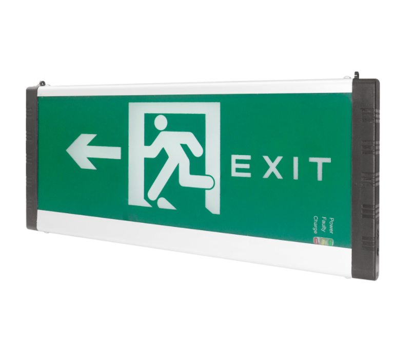 Emergency exit lights with emergency drive power