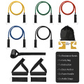 Custom logo11 PCS exercise band resistance set.