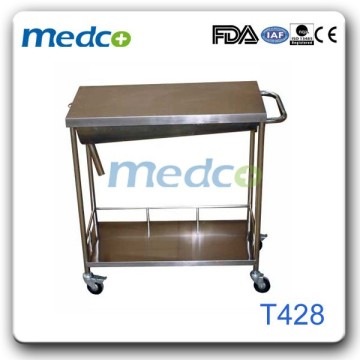 304 stainless steel hospital Debridement trolley T428