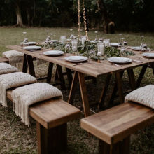 Wooden Folding Outdoor Event Table for Wedding Banquet and Dinner