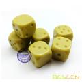 Blank Unpainted 16MM D6 Game Dice with Blank 6th Side, 4 Assorted Color Set of 24pcs, Raw Blank Cube