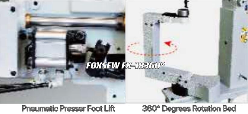 Rotation Post Bed Heavy Duty Lockstitch Sewing Machine FOXSEW FX-18360 -1