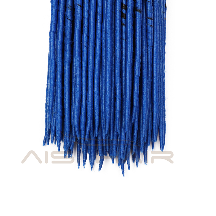 Aisi Hair Wholesale Popular Long Style Heat Resistant Synthetic Blue Color Dreadlocks Braid Hair Extensions For Black Women