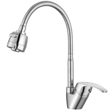 High standard flexible chromed shower kitchen brass water tap deck mounted kitchen sink mixer
