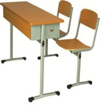 School desk and chair set/Adjustable double set school furniture desk and chair