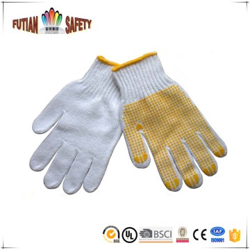 bleached white poly-cotton working glove