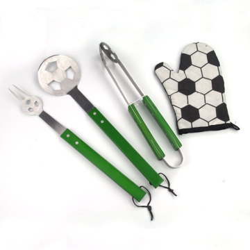 Ensemble d&#39;outils de barbecue en forme de football 5PCS