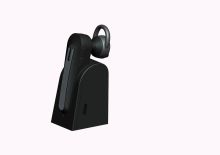 V 4.0 Hands Free In Car Bluetooth Headset Black For Iphone / Ipad