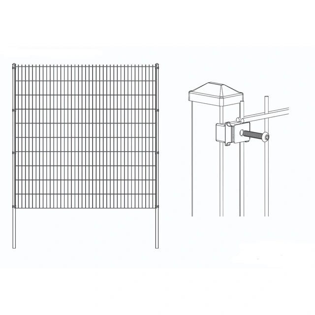 High Security Horizontal Double Bar Twin Wire Mesh Fencing