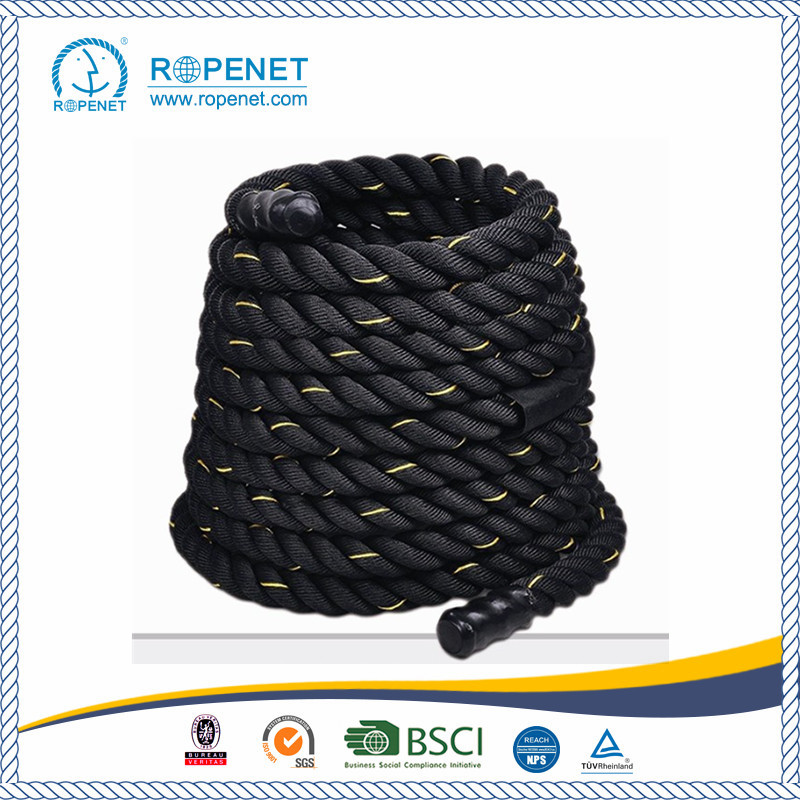 Black 2 inch Poly Dacron Rope