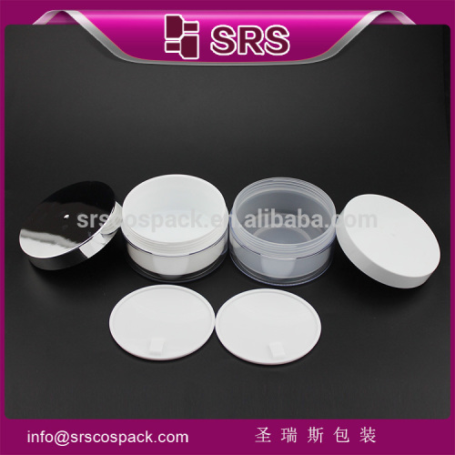 SRS Plastic jar container ,luxury round plastic jar ,round acrylic jar