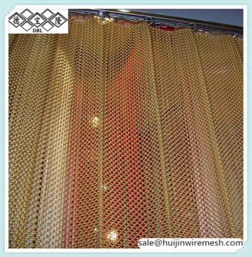 Wall Decorative Curtain Mesh, Chain Link Mesh Curtain, Aluminum Wire Chain Link Mesh