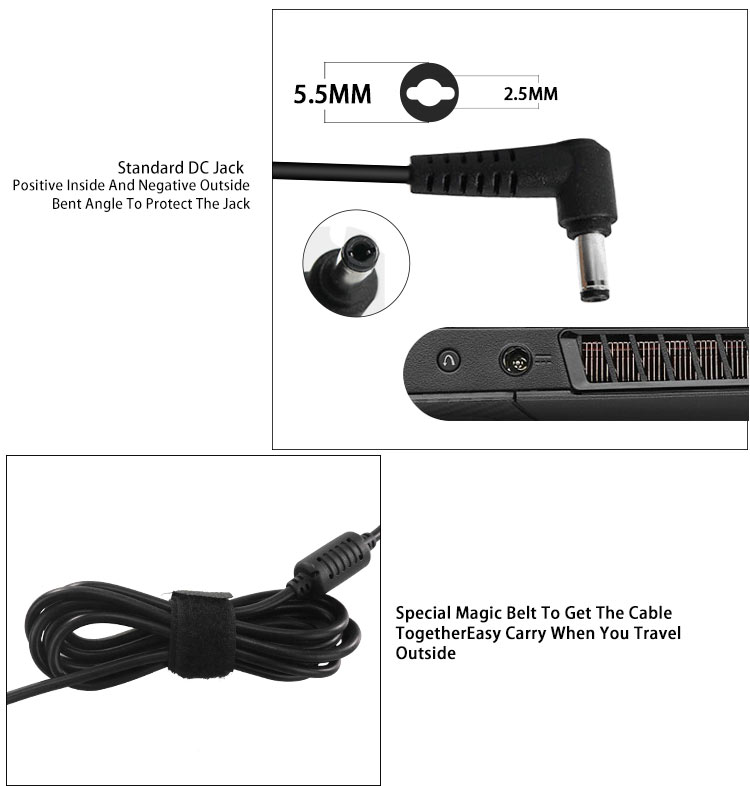 Replacement 33W or 45W Laptop Charger 19v 1.75a / 2.37a AC Adapter for ASUS mini Computer X451C X451CA X551C X551CA