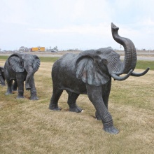 Outdoor decor metal bronze elephant sculpture