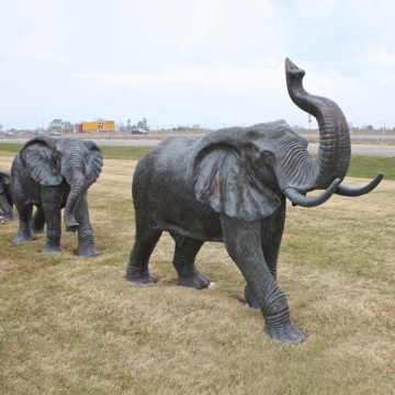 Outdoor decor metal bronze elephant sculpture