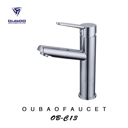 Alavanca Simples Moderna Pull Out Sink Vessel Faucet