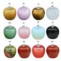 Unakite 20MM Gemstone Apple Pendant Keychain with 7 Chakra Chain