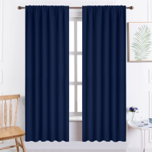 Custom Navy Blue Blackout Curtains 72 Inch