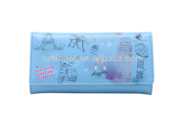 Guangzhou New Design PU Wallets with zipper/Wholesale Fashion Wallet