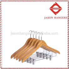 BF6621 Appearl Displaying Bamboo Hanger for suit with clips