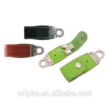 costomized leather usb flash pen drive key chain