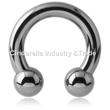 Titanium Internally Threaded Circular Horseshoe Barbell