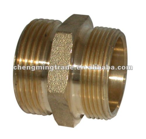 brass double male thread nipple for plumbling