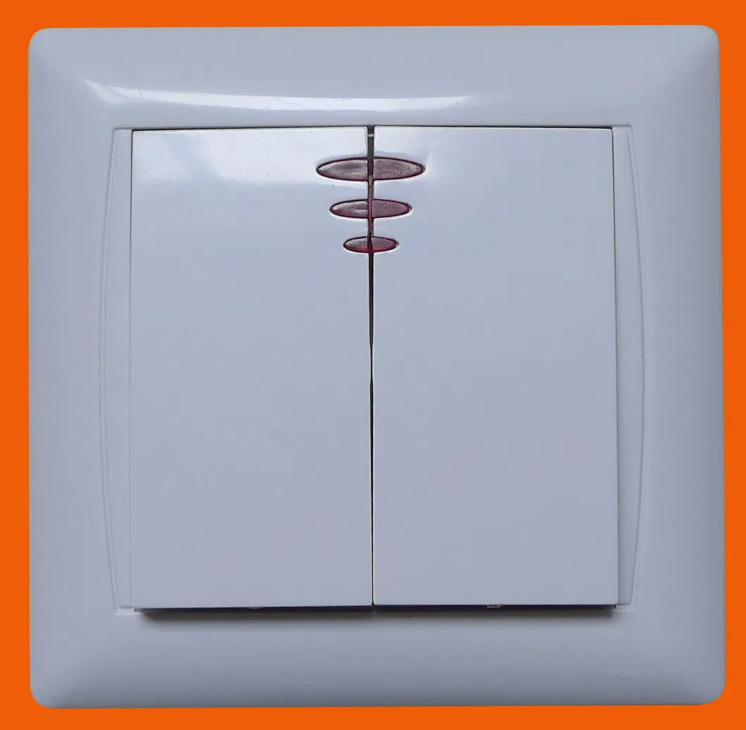 Односторонний переключатель для скрытого монтажа в европейском стиле с подсветкой (F6101)