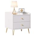 Modern Bedroom Bedside Table Wrought Iron Storage Cabinet