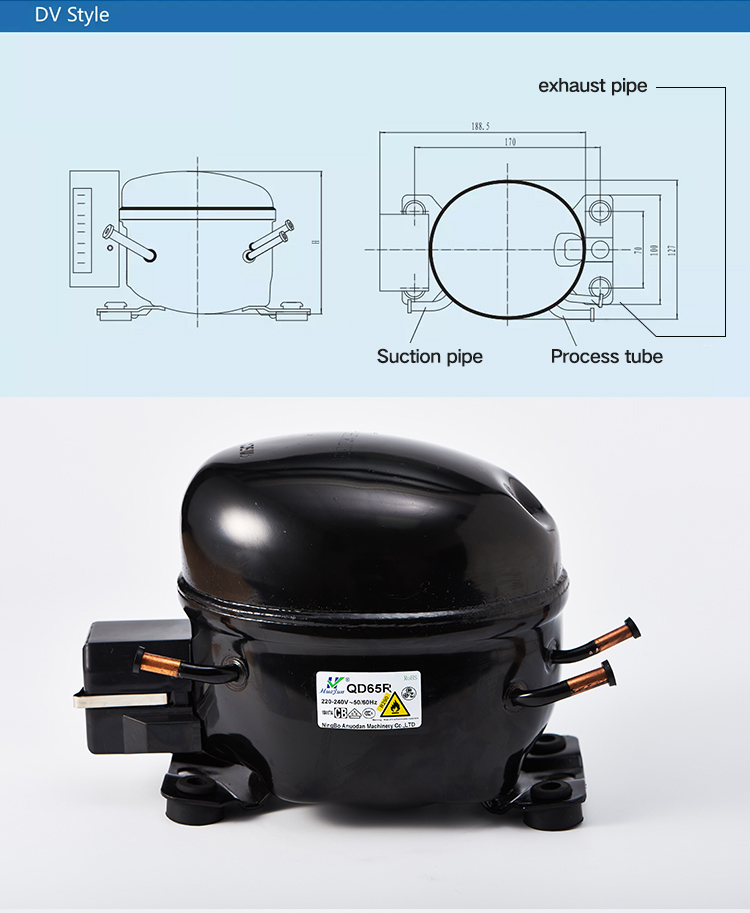 HuaJun Refrigerator Parts R290 Small Refrigerator Compressor