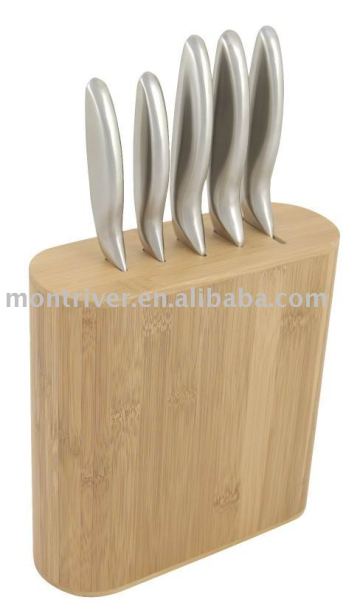 Bamboo knife block
