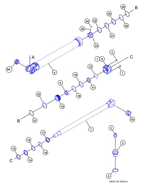 494-1828 CYLINDER GP-BUCKET 6020B 494-1828 CYLINDER GP-BUCKET 6020B