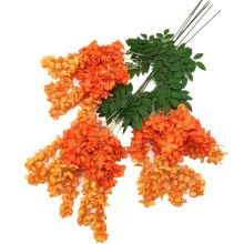 Artificial Silk Wisteria Hanging Greenery with Flower Strings - 3ft Golden Shower Tree Branch