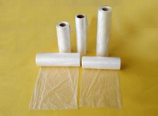 Customized White Plastic Roll Bag shopping PE Polybags , cl