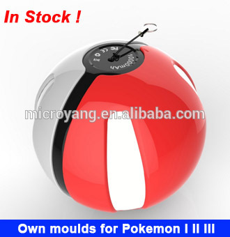 2016 Best selling pokemon pokeball power bank 6000mah with light up logo