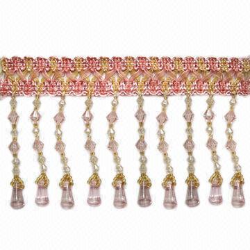 Beaded Trimming, Fringes and Trims, Customized Designs Accepted