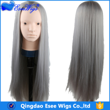 Cosmetology Mannequin Manikin Training Head with Grey Synthetic Hair