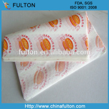 28g colored hamburger paper wrapper/food grade burger paper/hamburger wraps paper