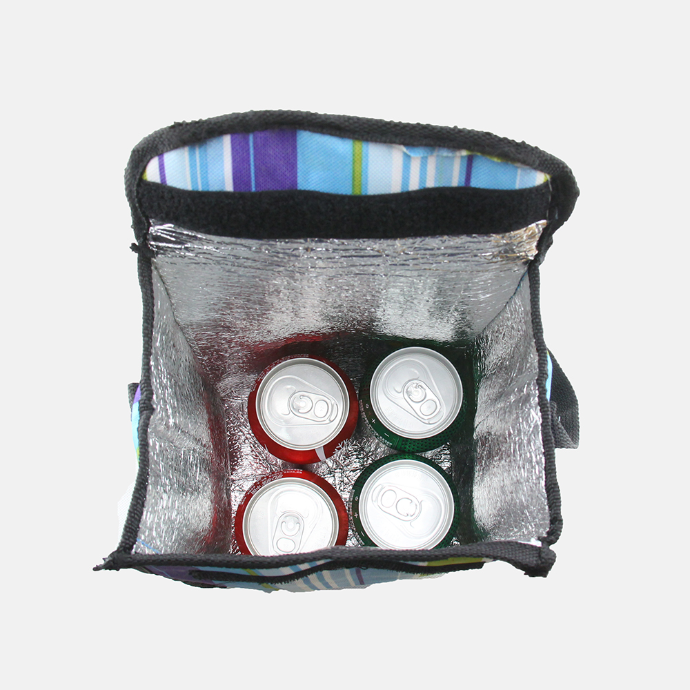 Stripe Printing Thermal Insulated Lunch Box Tote Cooler